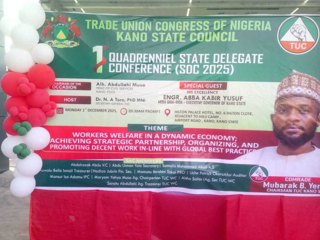 TUC Kano Re-elects Leadership, Amplifies Call for Workers’ Welfare Amid Economic Strain IMG 20251202 WA0186